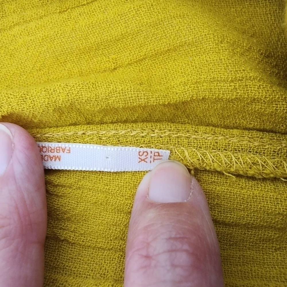 Free People Gauze Gold Boho Jumpsuit Size XS - Picture 16 of 16